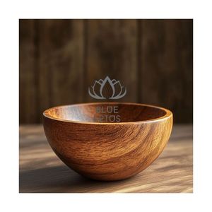 Meilleures ventes 2026 Bols en bois durables pour salades et présentation de fruits, en bois massif, propres, sûrs et écologiques, vaisselle Pk - Product Image 1