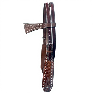High Quality Western <b>Leather</b> Headstall Bridle Western Style Brown Color Hand <b>Tooled</b> Carved Designed Manufacturer exporter 504 - Product Image 1