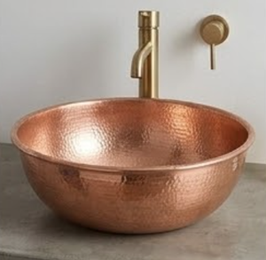 Évier de cuisine élégant en cuivre poli fait main, à cuve unique, design rustique rond, installation sur plan, pour usage domestique - Product Image 5