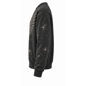 Sweat-shirts pour hommes avec strass, tendance mode, pour tenues décontractées modernes - Product Image 5