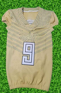 Camiseta de Fútbol Americano Personalizada al por Mayor para Hombre - Camiseta de Entrenamiento Blanca y Azul Marino con Número 36 Sublimado y Elástico - Product Image 3