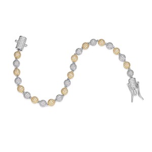 Hip Hop 925 Silver Plated Moissanite <b>Bead</b> Ball Dogtag <b>Bracelet</b> Stylish HipHop Design Unisex for Wedding Party Gift - Product Image 2