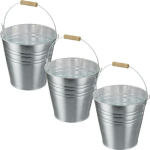 Bulk Galvanized Pails Mini Metal <b>Buckets</b> with Handles Silver <b>Tin</b> Pail for Wedding Party Table Centerpiece Flower Arrangement - Product Image 3