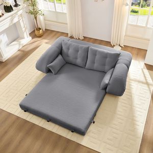 Divano Letto Pieghevole Multifunzionale 3 in 1 da 200 cm in Tessuto Teddy e Schiuma, per Umani e Cani, Letto Pigro - Product Image 2