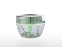 Hachoir à tirer de qualité supérieure avec 3 lames en acier inoxydable cordon solide coupe pratique pour outil de cuisine rapide oignon ail fruits légumes