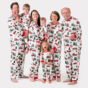 Sublimation <b>Christmas</b> <b>Family</b> <b>Pajama</b> Set 100% Polyester Casual <b>Matching</b> Holiday Sleepwear Personalized <b>Family</b> Clothing Collection - Product Image 1