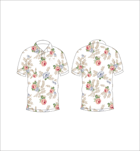 เสื้อโปโลผู้ชายสีขาวพิมพ์ลายดอกไม้วินเทจแขนสั้นลำลองแฟชั่นฤดูร้อนเสื้อยืดกอล์ฟ - Product Image 6