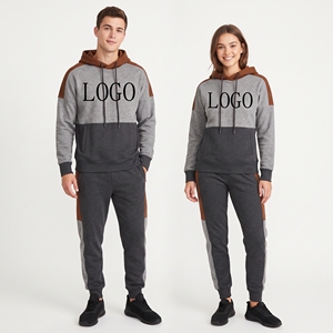 Sweat-shirts à capuche personnalisés pour hommes, en coton, avec impression délavée à l'acide, blocs de couleur, broderie vintage et effet vieilli - Product Image 2