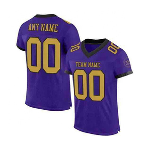 Camisetas de Fútbol Americano Personalizadas 2026 con Impresión por Transferencia de Calor, Transpirables, de Manga Corta, Diseño Cosido, Cuello en V Frontal para Adultos - Product Image 5