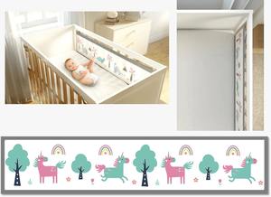 Protector de Cuna Transpirable de Malla para Bebé, 100% Algodón Orgánico, Tejido, Estampado, con Certificación CPC, de Annamar Clothing - Product Image 2