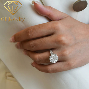 Anillo de Platino Pt950 con Cuatro Diamantes Marquise, Corte Princesa en el Centro, 10ct, Piedras Laterales, Certificado IGI, Diamante de Laboratorio de Lujo - Product Image 3