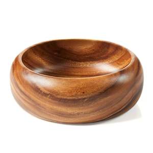Juego de Tazones para Servir Aperitivos de Madera de Acacia, Tazón de Madera para Frutas, Vajilla para el Hogar, Tazón de Madera Natural de Lujo, Exportaciones Craftera - Product Image 1