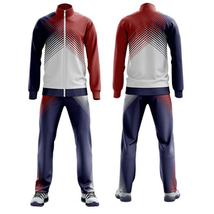 Customized Sublimation Men's Track Suit Custom Color Zipper Up Breathable Plus Size Sublimation Men's <b>Tracksuits</b> For Adults - Product Image 6