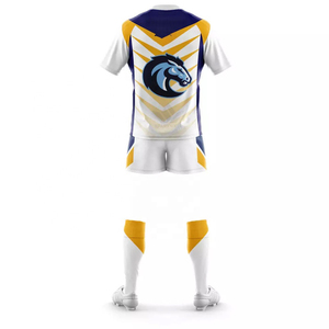 Camiseta de Fútbol Blanca Unisex Personalizada con Cuello en V, Manga Corta, Impresión Sublimada, 100% Poliéster, Absorbe la Humedad, Uniforme Deportivo para Equipo - Product Image 4