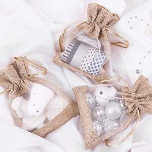 Multipurpose Jute Gift <b>Pouches</b> – Eco Friendly <b>Drawstring</b> Bags for Jewelry, Gifts and Small Item Packaging - Product Image 5