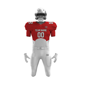 Uniformes de Fútbol Americano 100% Poliéster para Adultos, Conjuntos Lisos de Alta Calidad con Impresión por Transferencia de Calor, Mangas Cortas, Diseño Transpirable - Product Image 1