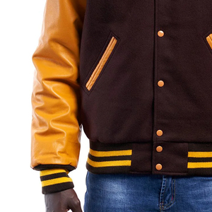 Custom New <b>Men's</b> Basic Leather <b>Letter</b> <b>Man</b> Baseball Varsity <b>Jacket</b> Outwear Baseball Letterman Varisty <b>Jacket</b> - Product Image 3