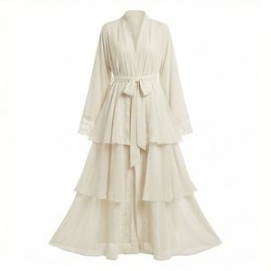 Nouvelle robe abaya musulmane de luxe avec hijab, couleur personnalisée, écharpe fantaisie, vêtements élégants et modestes, haute qualité, vente en gros - Product Image 1