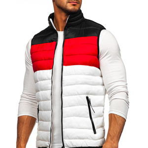 2025 New Custom Men's Winter Oem Outdoor Puffer Vest High Street Style Linen Shell Woolen Fabric <b>Warm</b> Sleeveless Jacket - Product Image 5