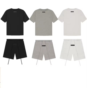 Ensemble T-shirt et short décontracté d'été pour homme Bigwood Sports, respirant, 100 % coton, short à taille élastique surdimensionné, tenue 3 couleurs - Product Image 1