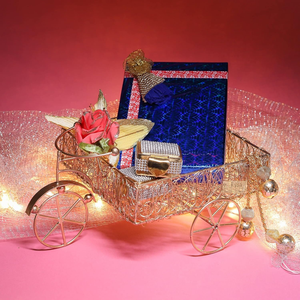 Eco-Friendly Modern Metal Meshwire Multipurpose Cycle <b>Hamper</b> Fancy <b>Basket</b>/Tray/Platter for Packing <b>Gifting</b> Decoration - Product Image 2