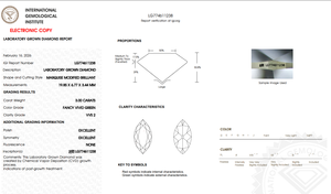 Diamant vert vif fantaisie de forme marquise antique |   Pierre de laboratoire de taille ancienne, VVS2, certifiée IGI (3.00CT) - Product Image 2