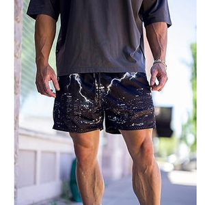 กางเกงบาสเก็ตบอลตาข่ายผู้ชาย OEM มีกระเป๋าข้าง เอวยางยืดพร้อมเชือกผูก พิมพ์ลายดิจิตอล 3 มิติ แบบซับลิเมชั่น ขายส่ง - Product Image 5