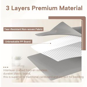 Linen Closet Organizer <b>Box</b> 6-Pack Foldable Bedding Holder for King/Queen Sheets Duvet Covers & <b>Blankets</b> Grey - Product Image 6