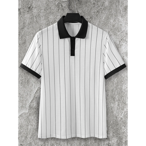 เสื้อโปโลแขนสั้นผ้าเจอร์ซีย์กันยับสำหรับผู้ชาย ลายตัวอักษร พิมพ์ลายแบบซับลิเมชั่น - Product Image 3
