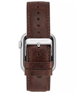 Cinturino in pelle Premium da uomo con motivo cucito marrone compatibile con orologio Apple 42/44/45/Ultra/Ultra 2 | Vince Camuto - Product Image 2