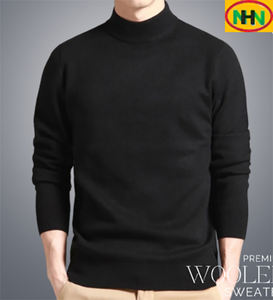 Suéter de Invierno para Hombre, Cuello Alto, Lana/Acrílico, Cálido, Suave, Transpirable, Antiencogimiento, Secado Rápido, Casual, con Cierre de Cremallera, Color Liso - Product Image 3