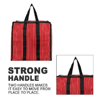Sac de rangement robuste pour le shopping, les bagages et les voyages, avec fermeture éclair et poignées solides, idéal pour les vêtements, les courses et les voyages