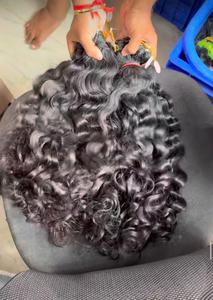 Cuticles Aligned Natural Curly Raw Machine Double Weft <b>Cheap</b> Remy Grade Virgin Indian Human Hair Single Donor Hair <b>Extensions</b> - Product Image 5
