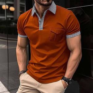 Camisa de Manga Corta para Hombre, Tallas Grandes, Estilo Europeo Americano, Transpirable, Ecológica, con Bolsillo y Botones, Venta al Por Mayor, Excelente Calidad - Product Image 4