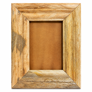 Marco de Fotos de Madera Natural con Vetas Marrones Claras Rústicas y Borde Ancho a la Inglesa, Decoración para el Hogar, Proveedor Mayorista - Product Image 1
