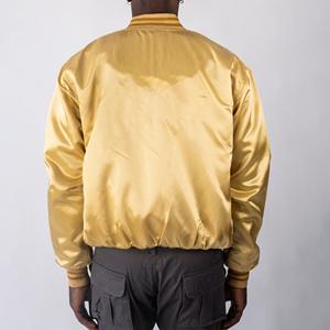 Wholesale Custom Men's Baseball <b>Jacket</b> Warm <b>Winter</b> Varsity Style Canvas Vintage Stand Front <b>Waterproof</b> Windproof Comfortable - Product Image 2