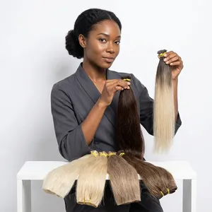 ผมแท้แบบยาวชนิด Remy สีน้ำตาลธรรมชาติไล่เฉดสีบลอนด์  ฐานไหมโปร่งแสง HD ผมดิบไม่ผ่านการแปรรูป  แบบเป็นมัด  ปรับแต่งขนาดได้ - Product Image 2