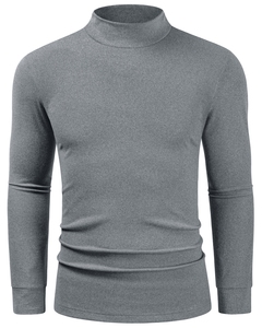 New Soft Mock Neck Sweatshirt Fleece Lining Long Sleeve Half Turtleneck Pullover <b>Shirts</b> for <b>Men</b> Autumn Winter - Product Image 3