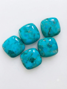 Turquoise bleue Mohave, cabochon en forme de coussin, pierre précieuse non montée pour la création de bijoux - Product Image 1