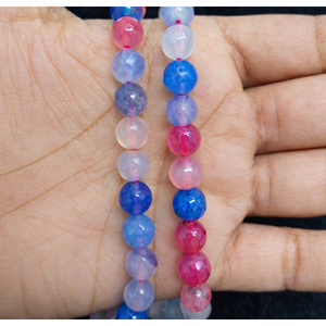 Perles rondes facettées multicolores en onyx naturel de 8 à 10 mm de la marque Jaunty pour la fabrication de bracelets, de colliers et de bijoux - Product Image 4