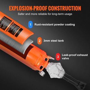 Dispositivo di gonfiaggio portatile manuale da 8 litri e 120 PSI per pneumatici di auto, camion e trattori, con regolazione pressione da 85-116 PSI - Product Image 4