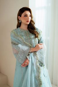 Robe longue élégante pour femme, style Salwar Kameez, brodée, en rayonne, pour mariage, toutes saisons, coupe classique - Product Image 2