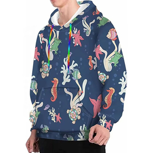 Sweat à capuche unisexe réversible doux et surdimensionné, imprimé par sublimation, 100 % polyester, imperméable, respirant et durable pour adultes - Product Image 3