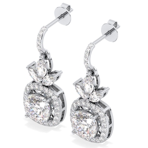 REYES – boucles d'oreilles pendantes en or 14 carats certifiées GRA pour femmes, prix de gros, cadeaux de luxe pour anniversaire de mariage, bijoux fins - Product Image 4