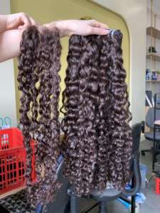 100% cabello Remy sin procesar Frontal personalizado Color 13x4 rizado euroasiático Jerry Curl cabello humano vietnamita 100% auténtico - Product Image 3