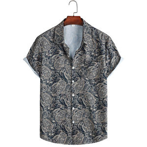 Camisa de Verano para Hombre, Corte Casual, Sin Plancha, Manga Corta, con Logotipo Personalizado, Ecológica, de Secado Rápido, con Botones, Rayas, Estilo Tropical, para Vacaciones - Product Image 6