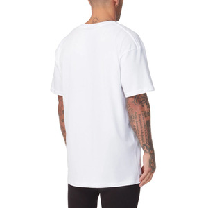 Camiseta Casual de Manga Corta para Hombre, Talla Grande, Color Azul Sólido, 100% Algodón, Cuello Redondo, con Estampado por Sublimación - Product Image 2