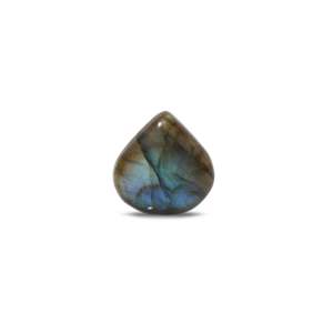 Natural Labradorite Loose Stone Lot-27.35 Carat Certified Rough Cabochons-Triangle & Pear Shapes-20mm Smooth Cut - Product Image 1
