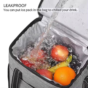 Wilson Custom 600D Insulated Lunch Bag 6 <b>Bottle</b> Wine Carrier Insulated & Padded Wine Cooler Bag with Handle AndShoulder Strap - Product Image 5