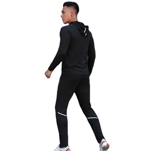 Bulk Sale Men's Active Gym Wear Athletic Tracksuit Set With Shirt Men's Full Front Zip Sweatsuit Set - Product Image 2